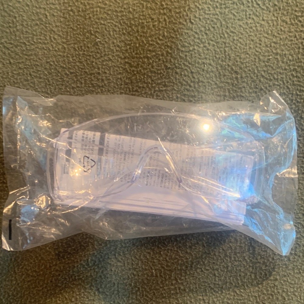 NIP clear safety glasses. Type SF-1. Includes instruction manual.